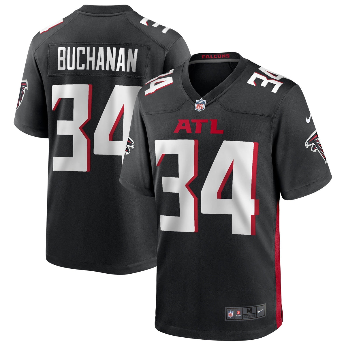 Ray Buchanan Atlanta Falcons Nike Game Retired   Jersey - Black