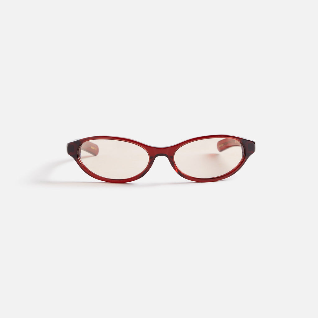 Flatlist Olympia Sunglasses - Crystal Burgundy / Solid Peach Lens