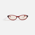 Flatlist Olympia Sunglasses - Crystal Burgundy / Solid Peach Lens