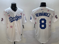Men's Los Angeles Dodgers Enrique Hernandez #8 White Alternate Replica Player Jersey