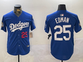 Men's Los Angeles Dodgers Tommy Edman #25 Royal Replica Player Jersey