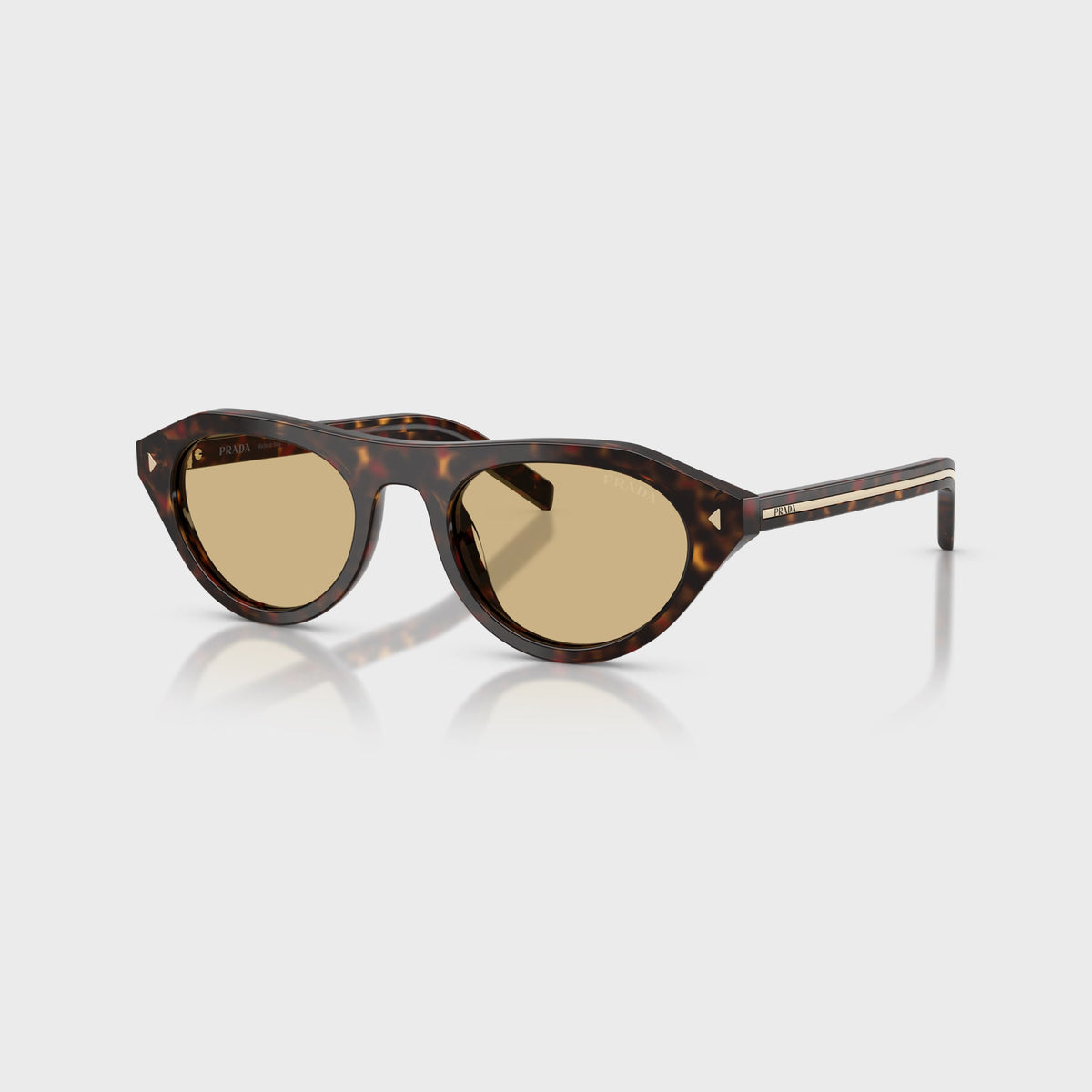 Prada PR B15S Acetate Sunglasses - Root Tortoise / Light Brown