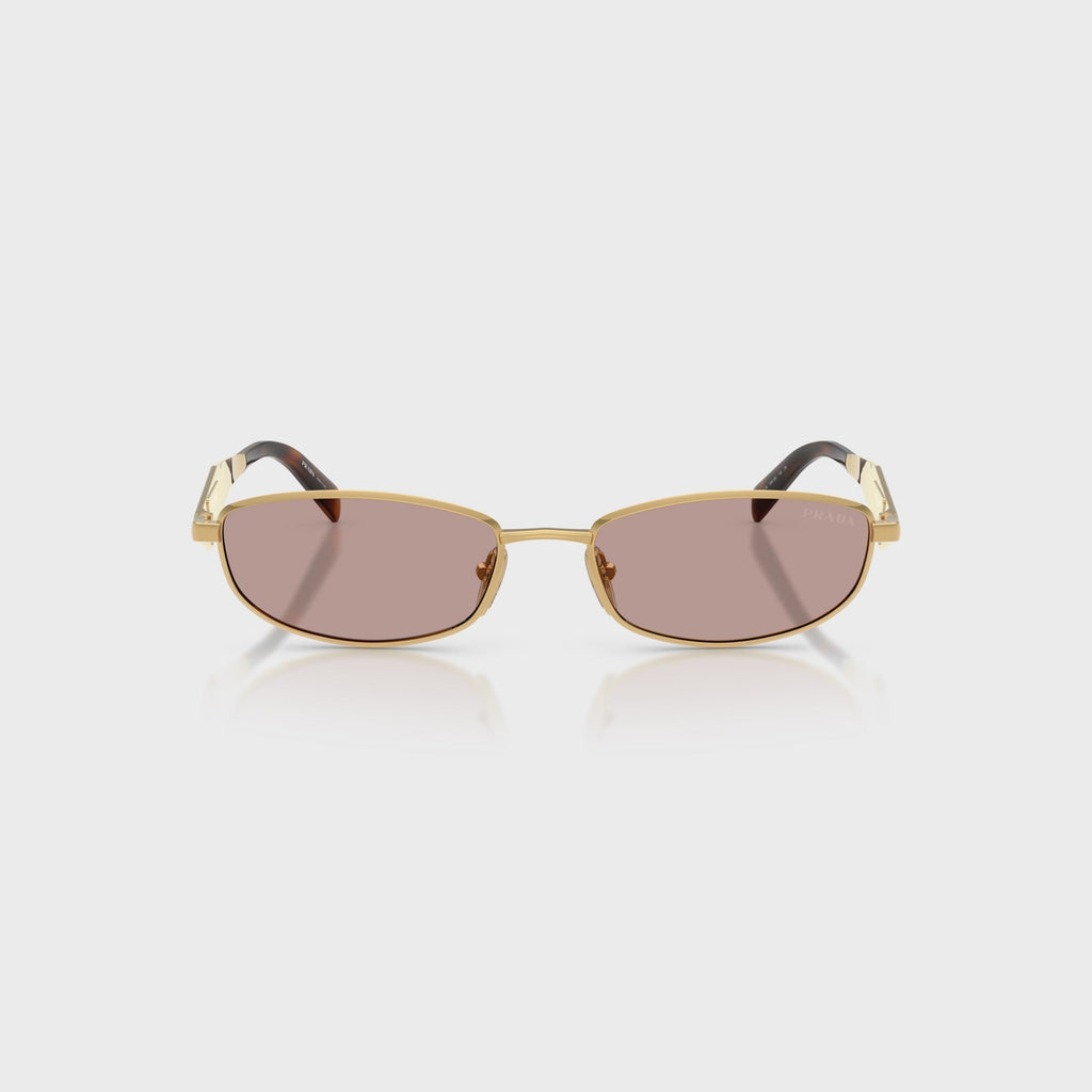Prada PR D51S Oval Sunglasses - Gold