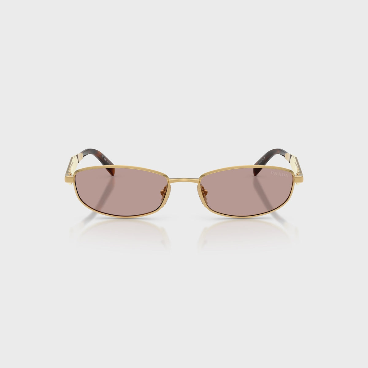 Prada PR D51S Oval Sunglasses - Gold