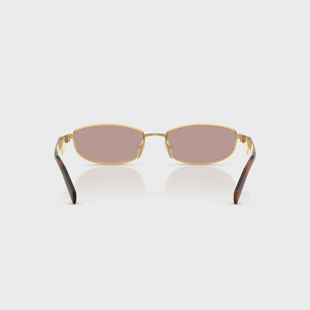 Prada PR D51S Oval Sunglasses - Gold