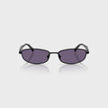 Prada Sunglasses with Prada Logo - Satin Black / Violet