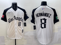 Men's Los Angeles Dodgers Enrique Hernandez #8 White Team Game Player Jersey
