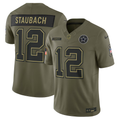 Men's Dallas Cowboys Roger Staubach Nike Olive 2025 Salute to Service Retired Limited Jersey