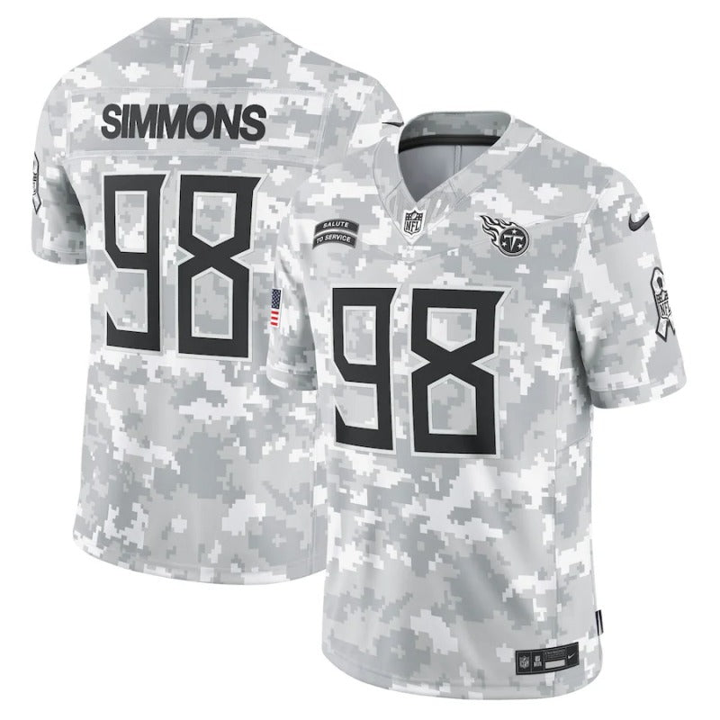 Jeffery Simmons Tennessee Titans Salute To Service 2024 Jersey