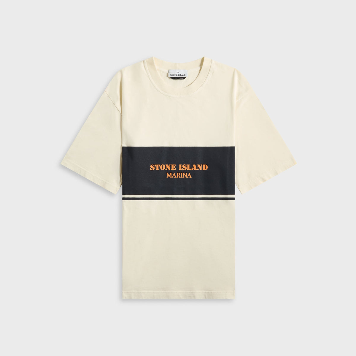 Stone Island Garment Dyed Cotton Marina Tee - Ivory