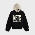 Essentials Nets Core Fleece Pull Over Hoodie - Black / Warm Heather