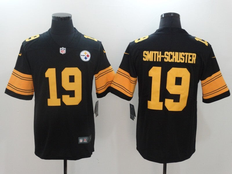 Men's Pittsburgh Steelers JuJu Smith-Schuster Nike Jersey -  Black-yellow numbers