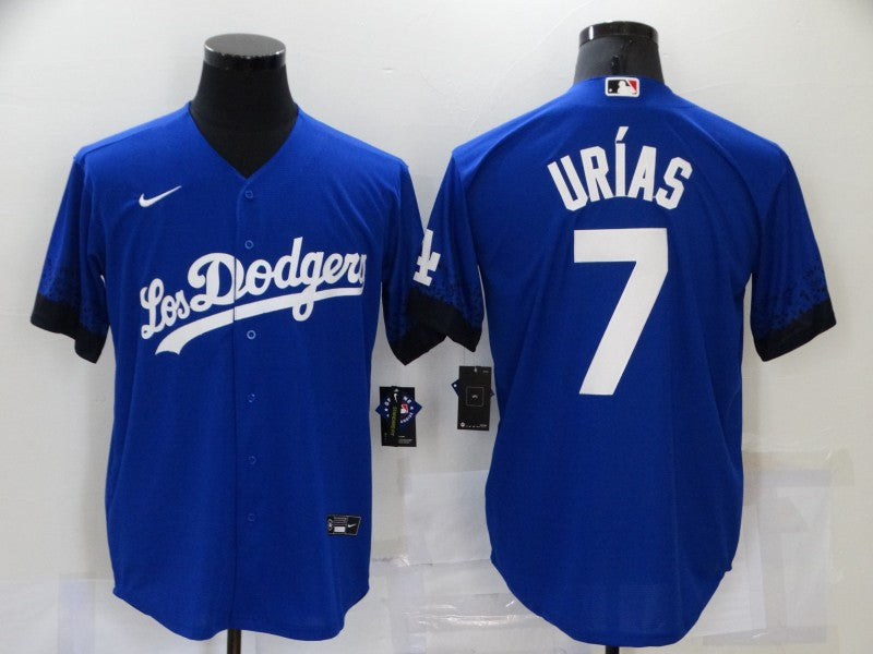 Men's Los Angeles Dodgers Julio Urias #7 Blue Game Player Jersey1