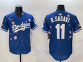 Men's Los Angeles Dodgers Roki Sasaki #11 Royal Replica Team Jersey