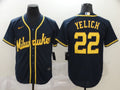 Men's Milwaukee Brewers Christian Yelich #22 Navy Player Jersey