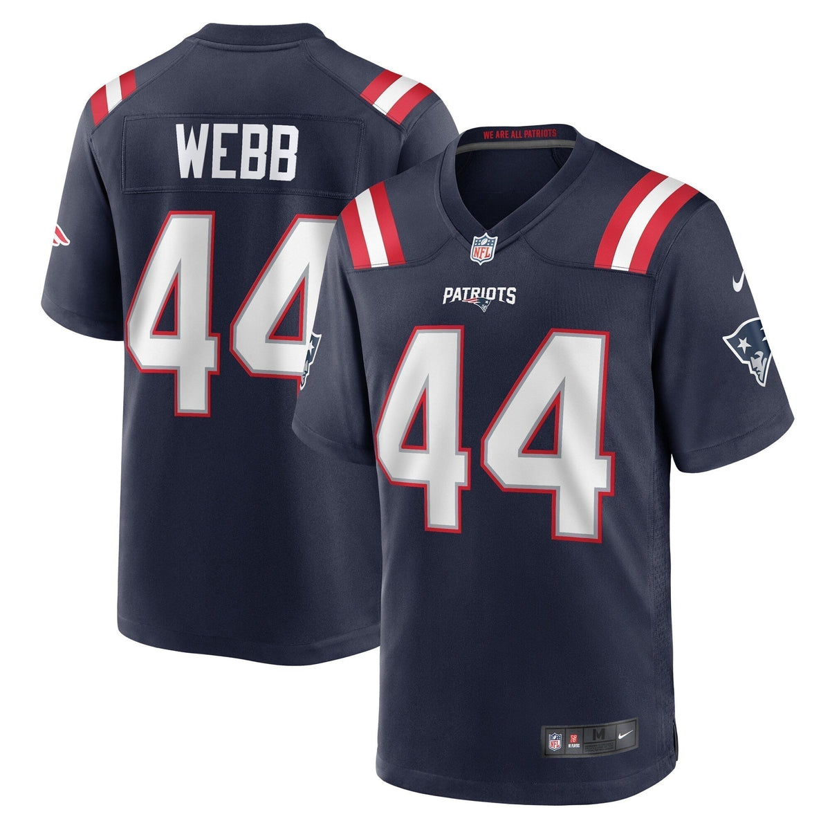 Raleigh Webb New England Patriots Nike Home Game   Jersey - Navy