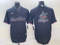 Men's Miami Marlins Black Alternate Replica Team Jersey