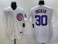Men's Chicago Cubs Kyle Tucker #30 White Home Replica Player Jersey
