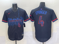 Men's Toronto Blue Jays George Springer #4 Black 2024 City Connect Limited Player Jersey