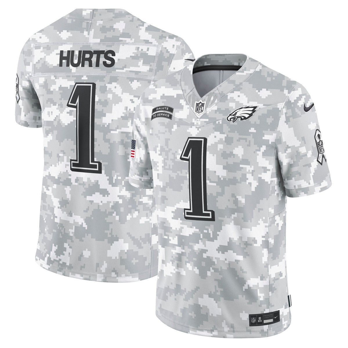 Jalen Hurts Philadelphia Eagles Nike 2024 Salute to Service Limited Jersey - Arctic Camo