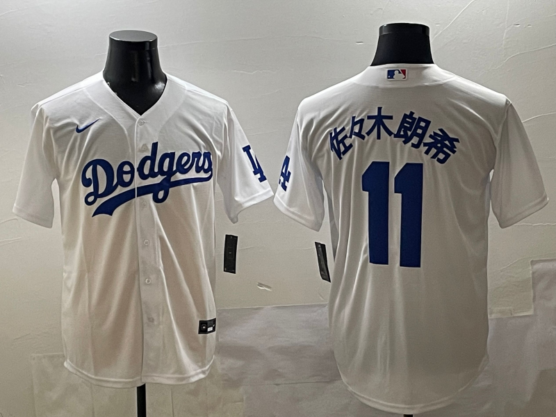 Men's Los Angeles Dodgers Roki Sasaki #11 White Team Player Jersey