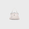 Vivienne Westwood Granny Frame Purse Bag - Pearl White Croc
