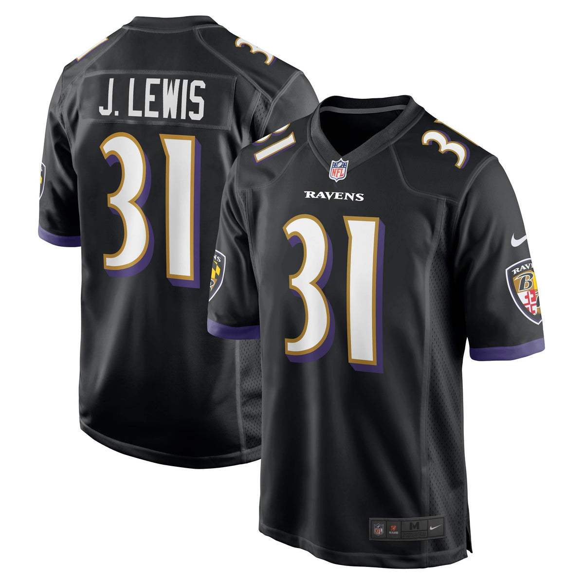 Jamal Lewis Baltimore Ravens Nike Retired   Jersey - Black