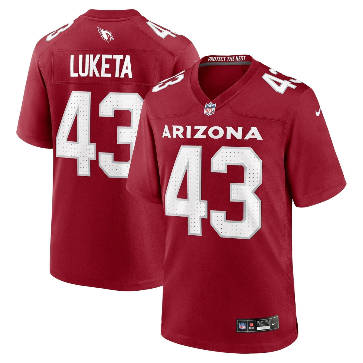 Jesse Luketa Arizona Cardinals Nike Team Game Jersey -  Cardinal