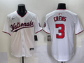 Men's Washington Nationals Dylan Crews #3 White Home Limited Player Jersey