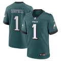 Philadelphia Eagles Jihaad Campbell Nike Green 2025 NFL Draft First Round Pick Game Jersey