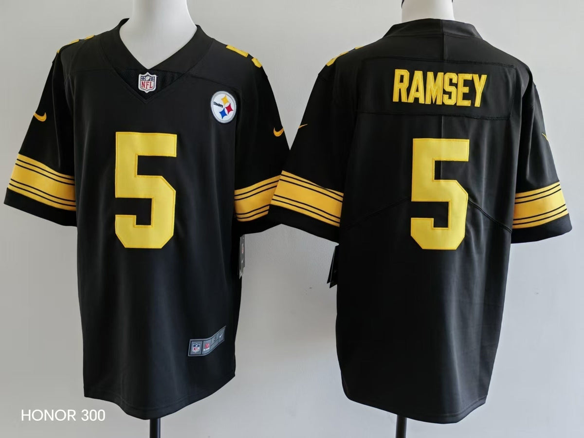 Men's Pittsburgh Steelers Jalen Ramsey Nike Jersey -  Black-yellow numbers