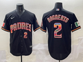 Men's San Diego Padres Xander Bogaerts #2 Black Limited Player Jersey