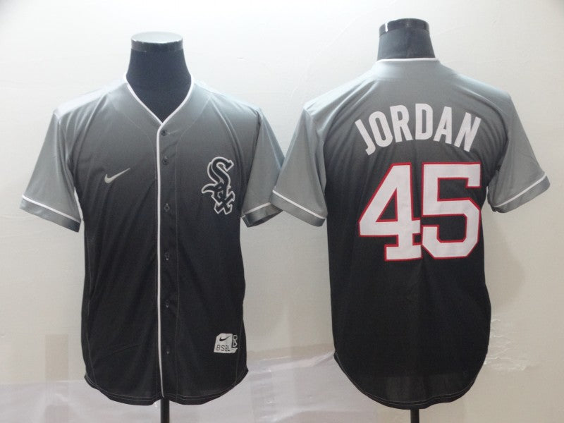 Men's Chicago White Sox Michael Jordan #45 Gray Fashion Stitched Jersey1