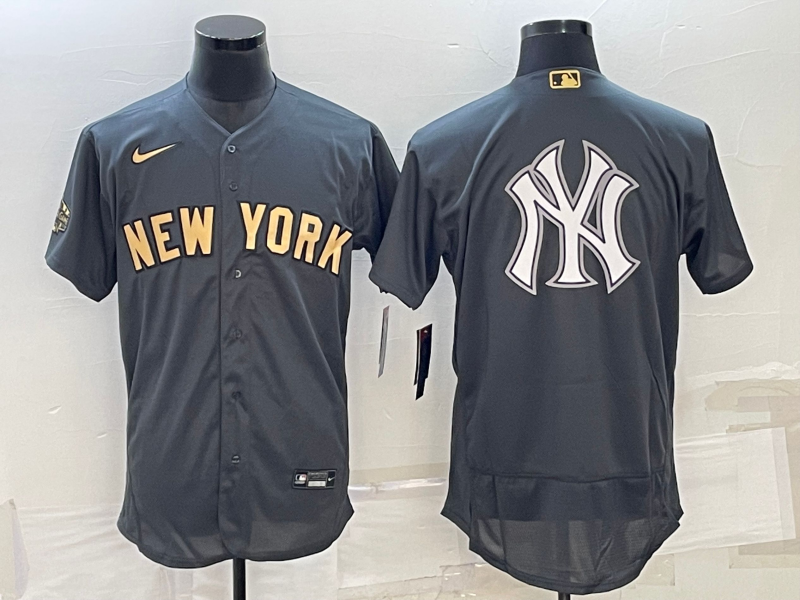 Men's New York Yankees Dark Gray Replica Player Jersey