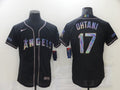 Men's Los Angeles Angels Shohei Ohtani #17 Black Sewn Baseball Jersey1