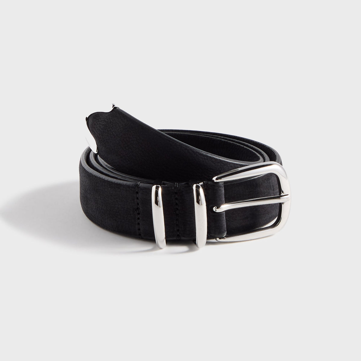 Anderson's Nubuck Leather Black Western Belt - Black