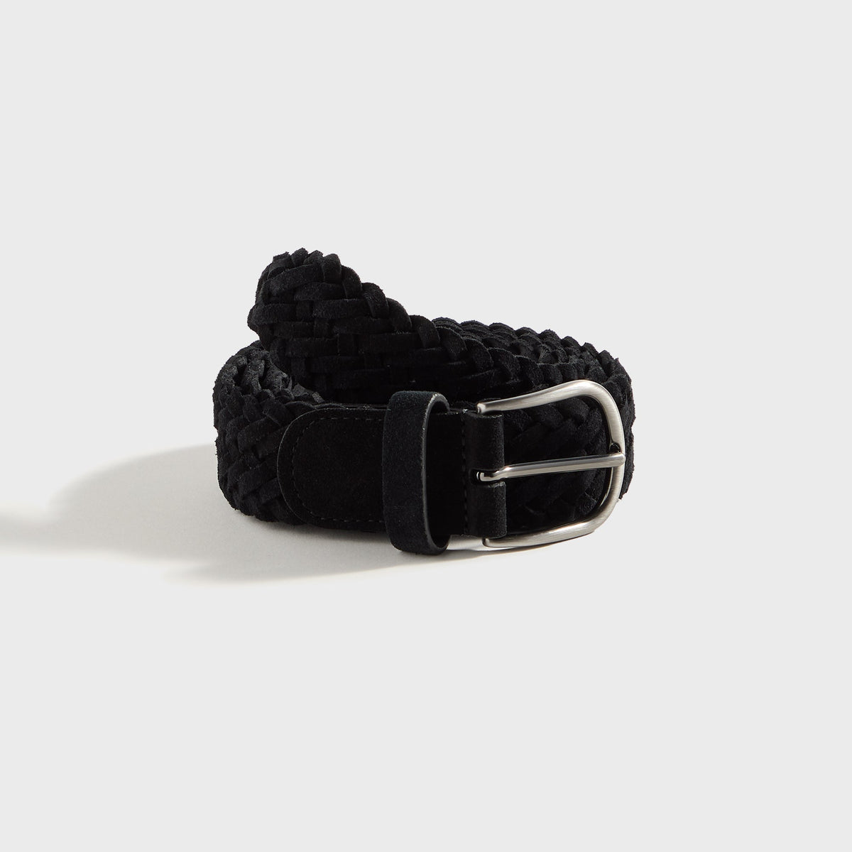 Anderson's Suede Black Woven Belt - Black