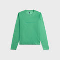 Adrian Cashmere Plagiarhythm Long Sleeve Sweater - Green