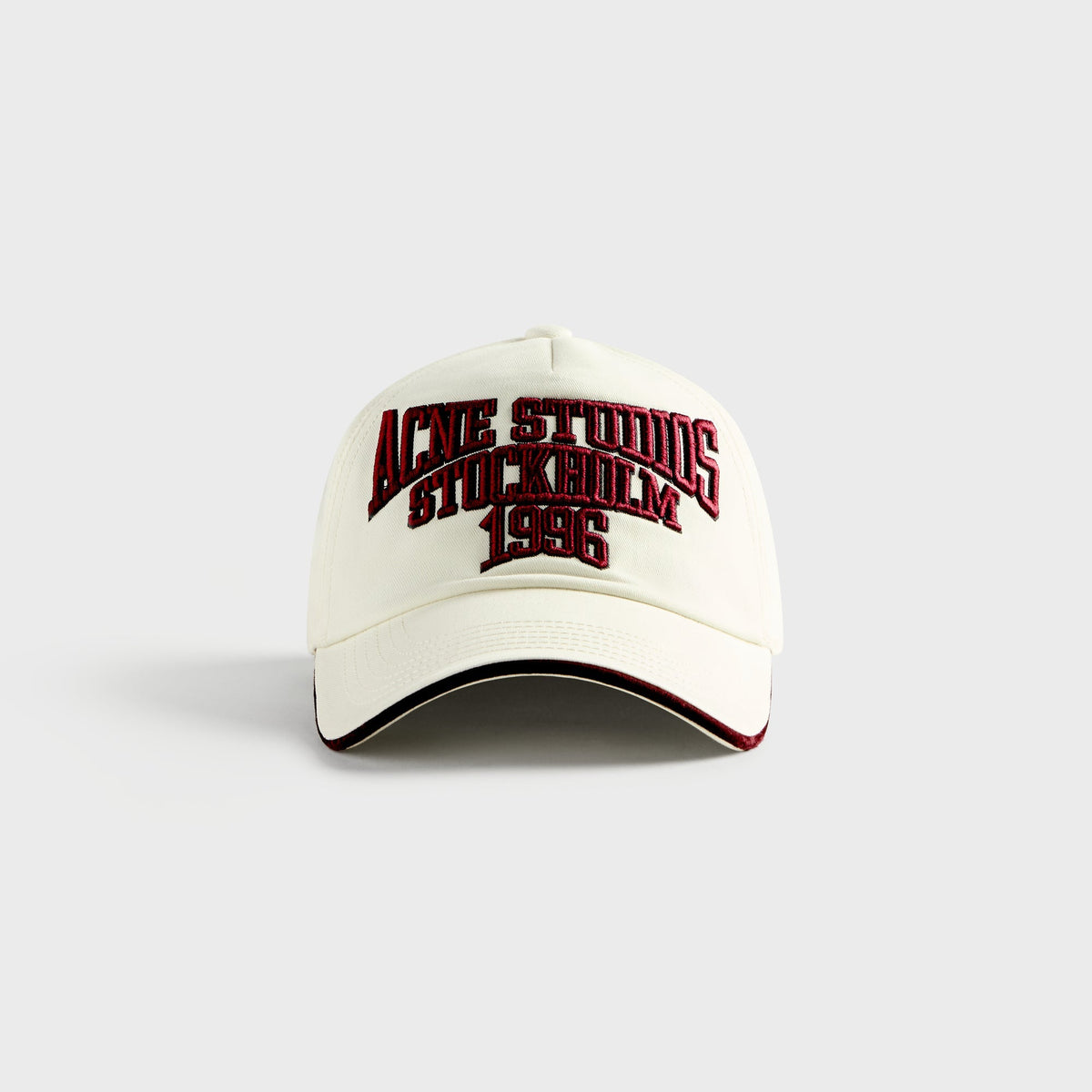 Acne Studios Embroidered Logo Cap - White / Red