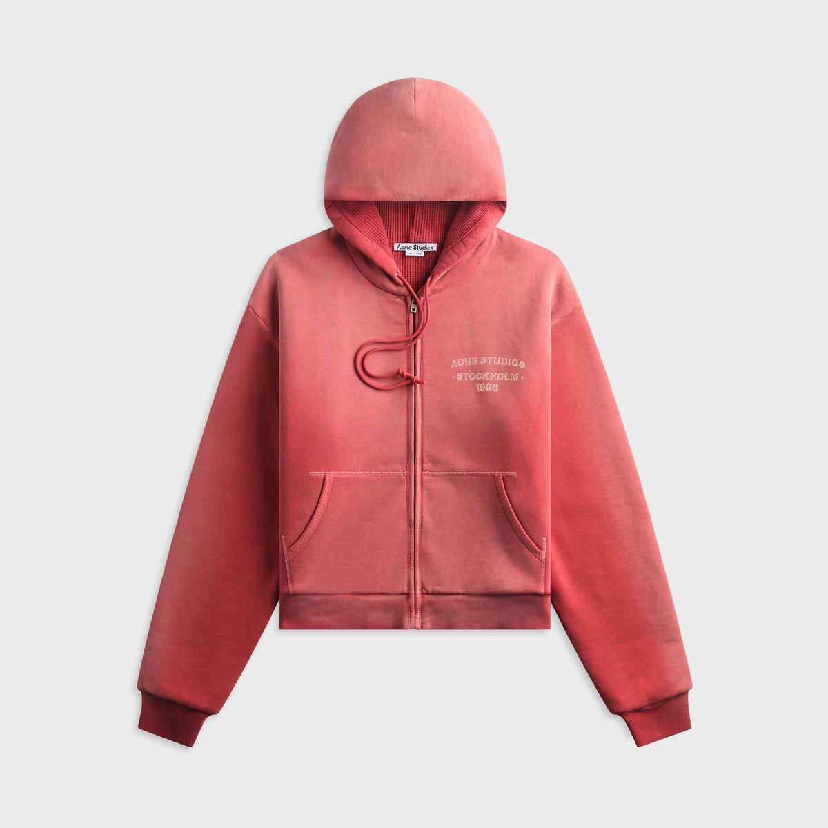 Acne Studios Sprayed Zip Hoodie - Red