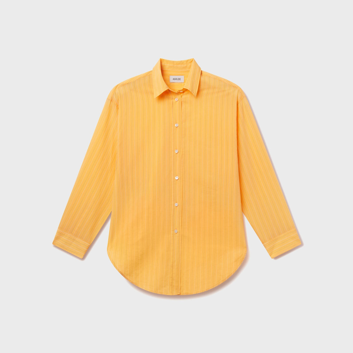 Agolde Sona Shirt - Fontana Stripe / Orange Soda