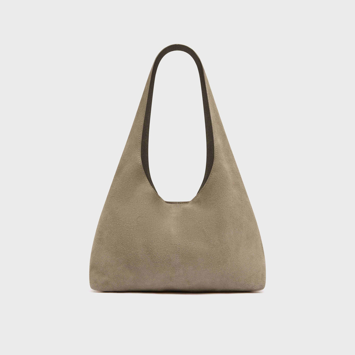 St. Agni Suede Soft Bag - Pebble