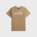 A.P.C. Standard Grand VPC Tee - Kaki Clair / Blanc Casse