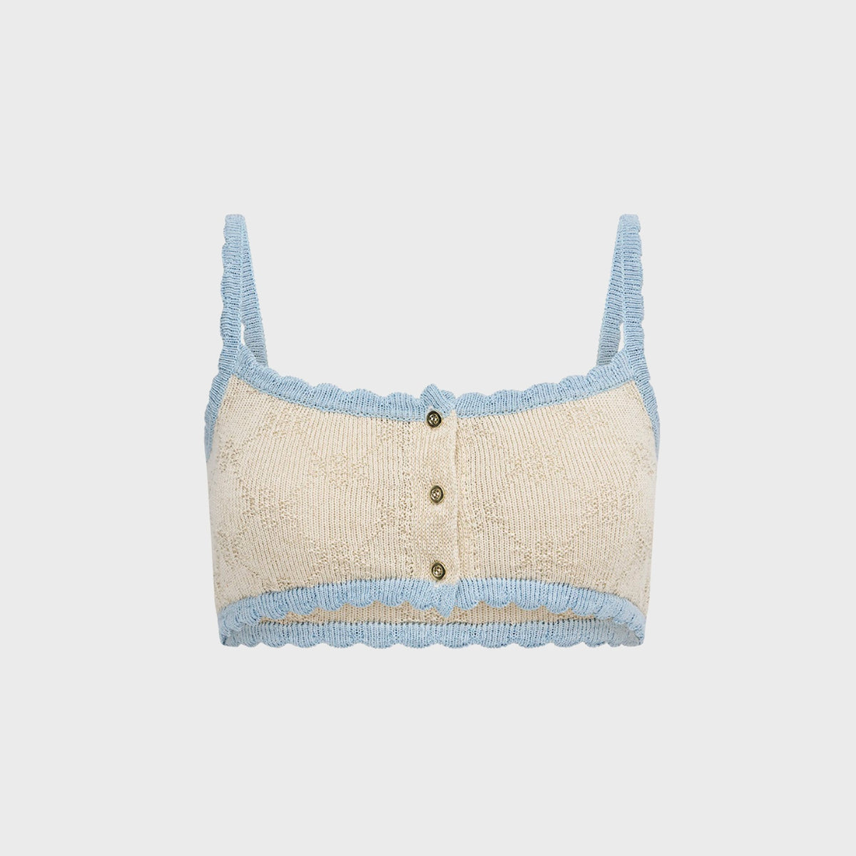 Asta Resort Carmen Bralette Top - Oyster / Sea Mist