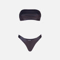 The Attico Bandeau Bikini - Black