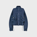 The Attico Bomber Jacket - Washed Blue