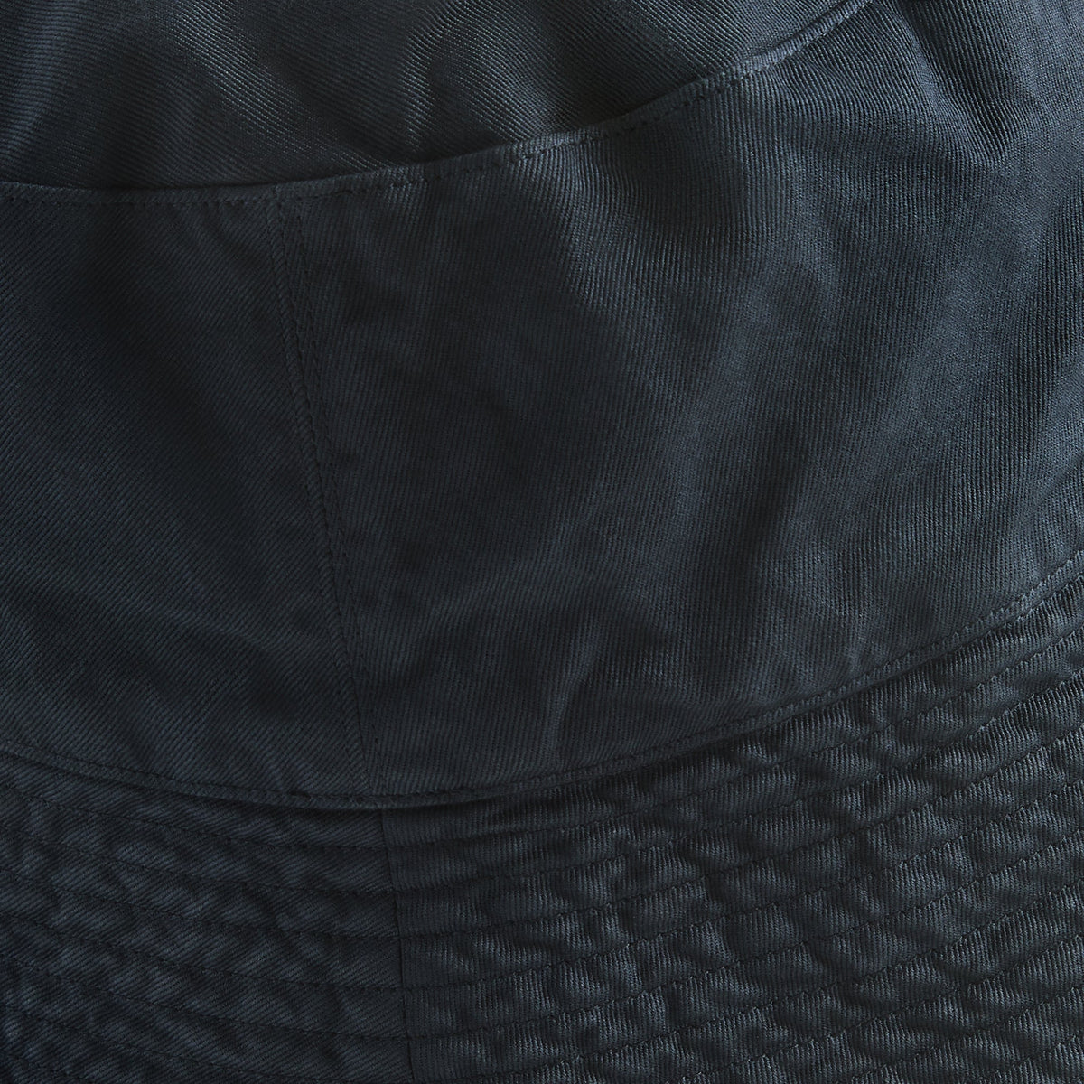 Auralee Garment-Dyed Finx Chino Bucket Hat - Navy