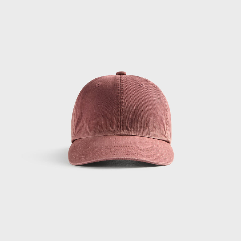 Auralee Garment-Dyed Finx Chino Cap - Red / Brown