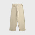 Auralee Garment-Dyed Finx Corduroy 5P Wide Pant - White / Khaki