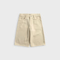 Auralee Silk Denim Wide Short - Ivory / White